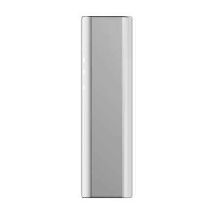 Front View of a Chrome Rectangle Cabinet Knob from Amerock's Status Collection BP3683626