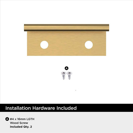 Amerock Streamline 2 Edge Pulls in Champagne Bronze 1-3/4" BP37190CZ Installation Hardware