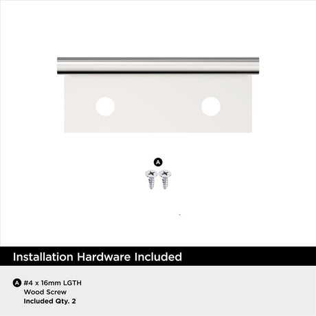 Amerock Streamline 2 Edge Pulls in Chrome 1-3/4" BP3719026 Installation Hardware