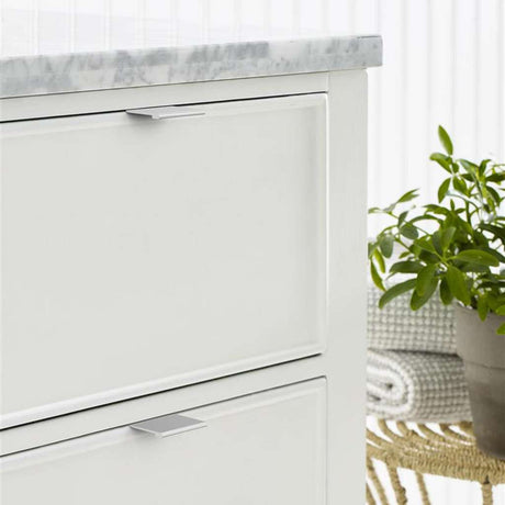 Amerock Streamline 2 Edge Pulls in Chrome 1-3/4" BP3719026 Mounted