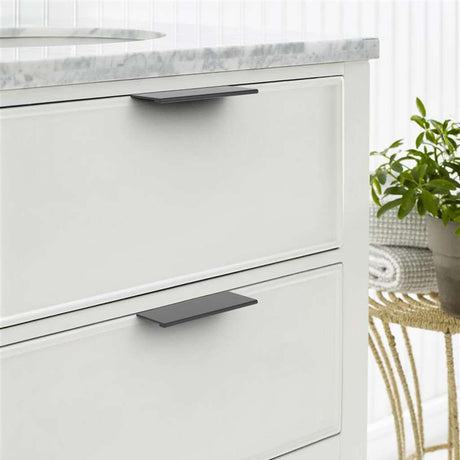 Amerock Streamline 2 Edge Pulls in Matte Black 4" BP37192MB Mounted