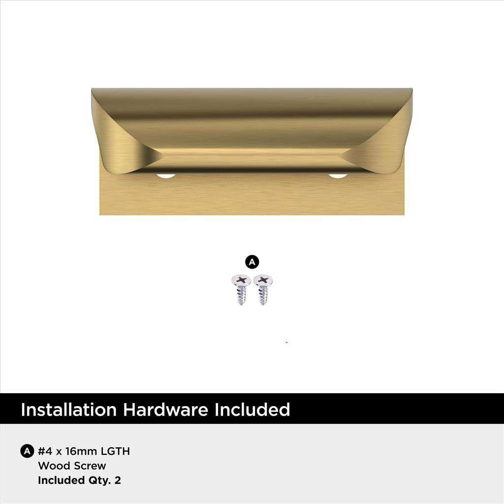 Amerock Streamline Tab Edge Pulls in Champagne Bronze 1-3/4" BP37200CZ Installation Hardware