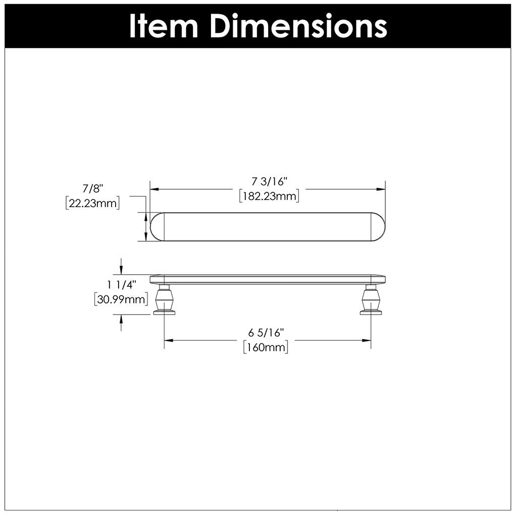 BELWITH KEELER Anders Handle Cabinet Pulls in Satin Nickel 160mm B078791-SN Specs