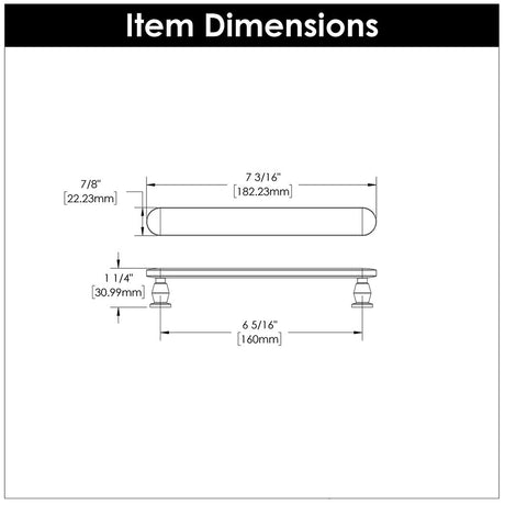 BELWITH KEELER Anders Handle Cabinet Pulls in Satin Nickel 160mm B078791-SN Specs