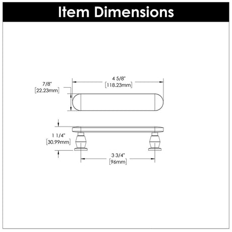 BELWITH KEELER Anders Handle Cabinet Pulls in Satin Nickel 96mm B078789-SN Specs
