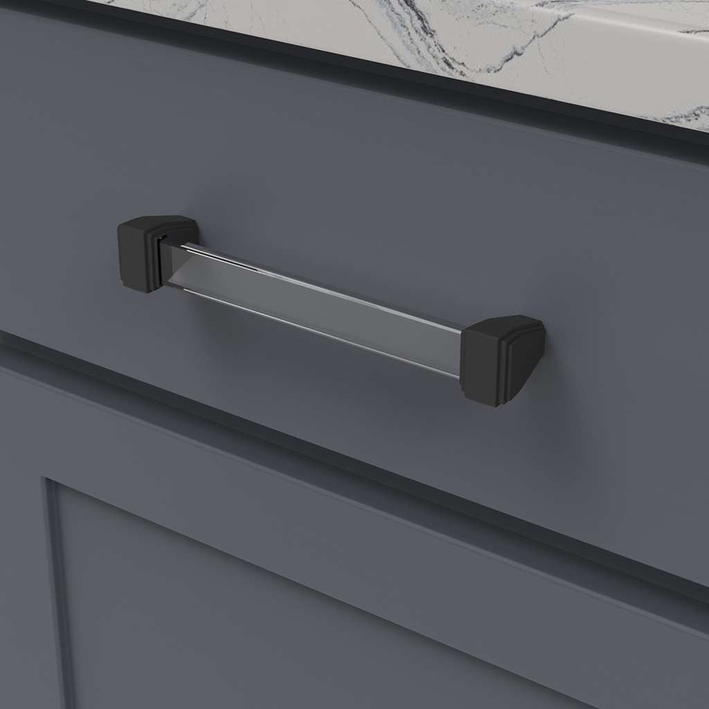 BELWITH KEELER Belleclaire Cabinet Handle Pull in Matte Black 160mm B077505-MB Mounted