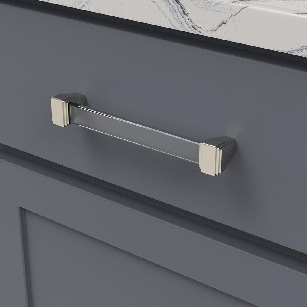 BELWITH KEELER Belleclaire Cabinet Handle Pull in Polished Nickel 160mm B077505-14 Mounted