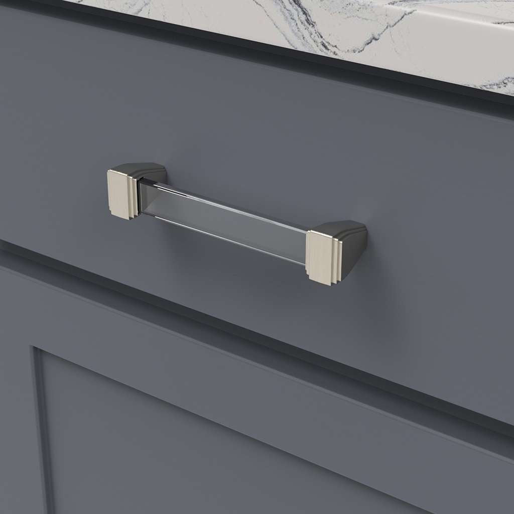 BELWITH KEELER Belleclaire Cabinet Handle Pull in Satin Nickel 128mm B077504-SN Mounted