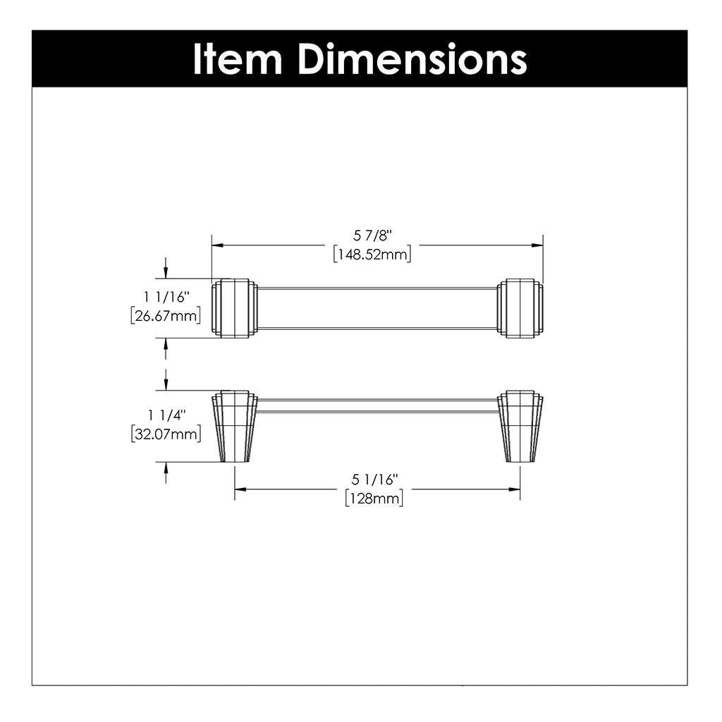 BELWITH KEELER Belleclaire Cabinet Handle Pull in Satin Nickel 128mm B077504-SN Specs