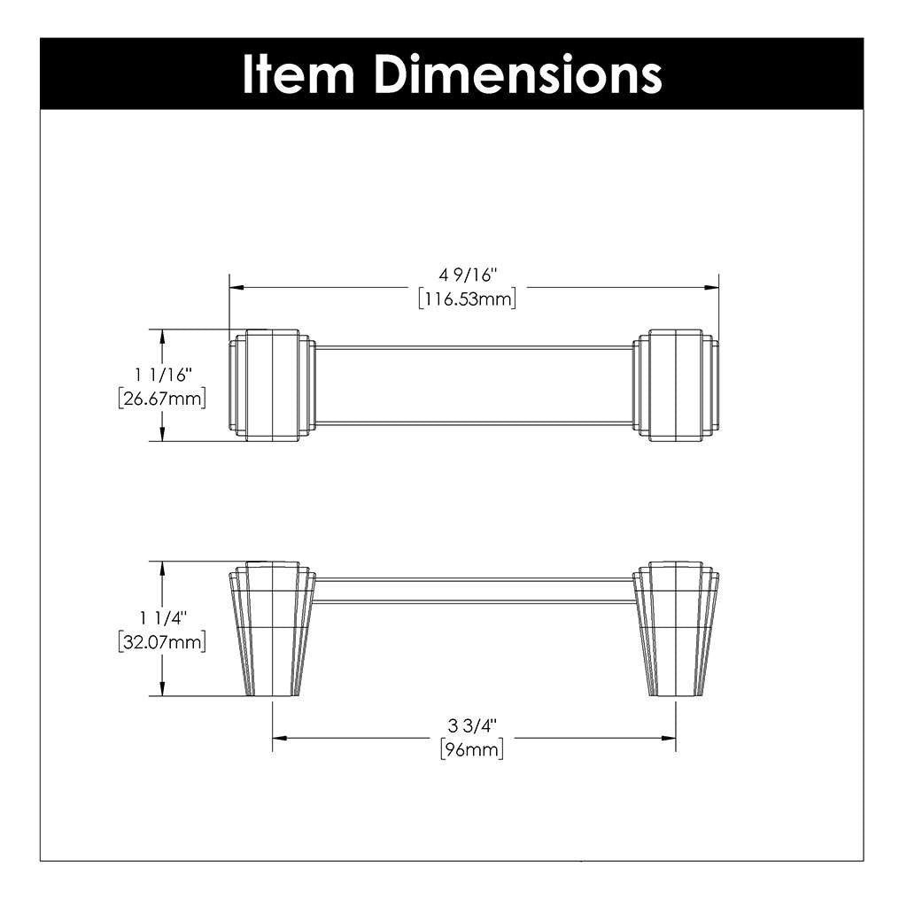 BELWITH KEELER Belleclaire Cabinet Handle Pull in Satin Nickel 96mm B077503-SN Specs