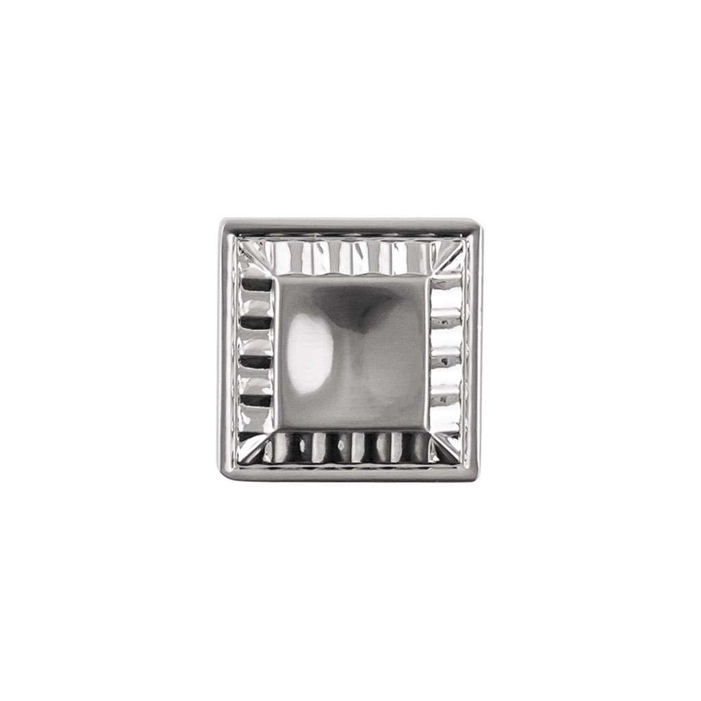 Belwith Keeler Bijou Astoria 1" Long Square Cabinet Knob in Satin Nickel B056407-MB Front View