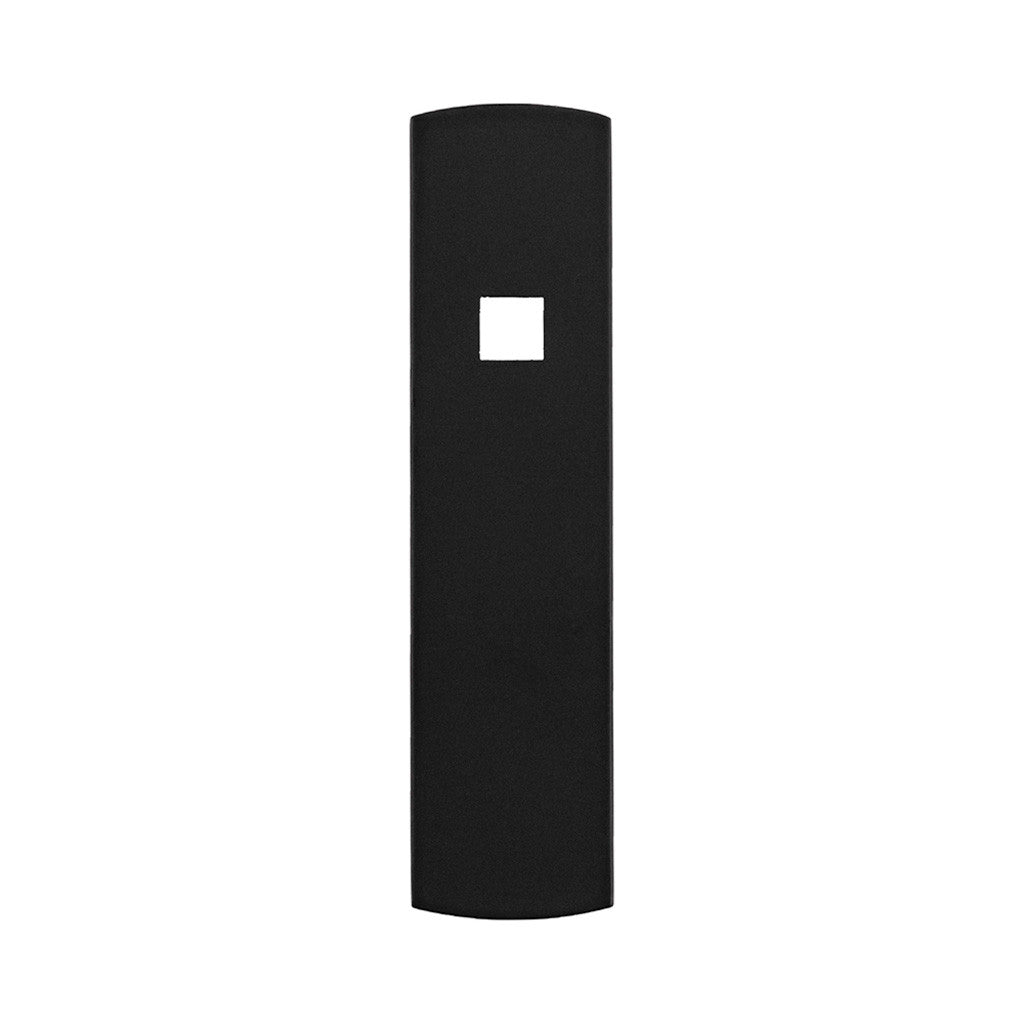 Belwith Keeler Bijou Astoria 3-1/2" Long Rectangle Knob Backplate in Matte Black B056380-MB Front View