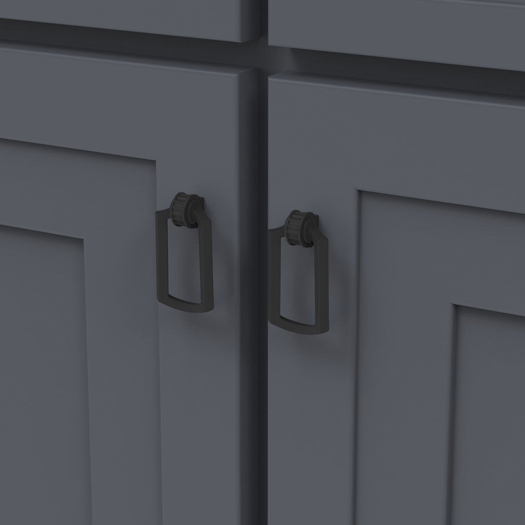 Belwith Keeler Bijou Astoria 3-1/8" Long Pendant Pull in Matte Black B056405-MB Mounted