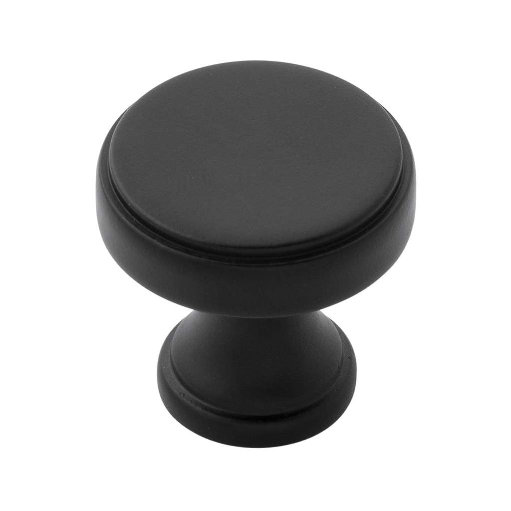Belwith Keeler Brownstone 1-1/4" Diameter Cabinet Knob in Matte Black B077459-MB