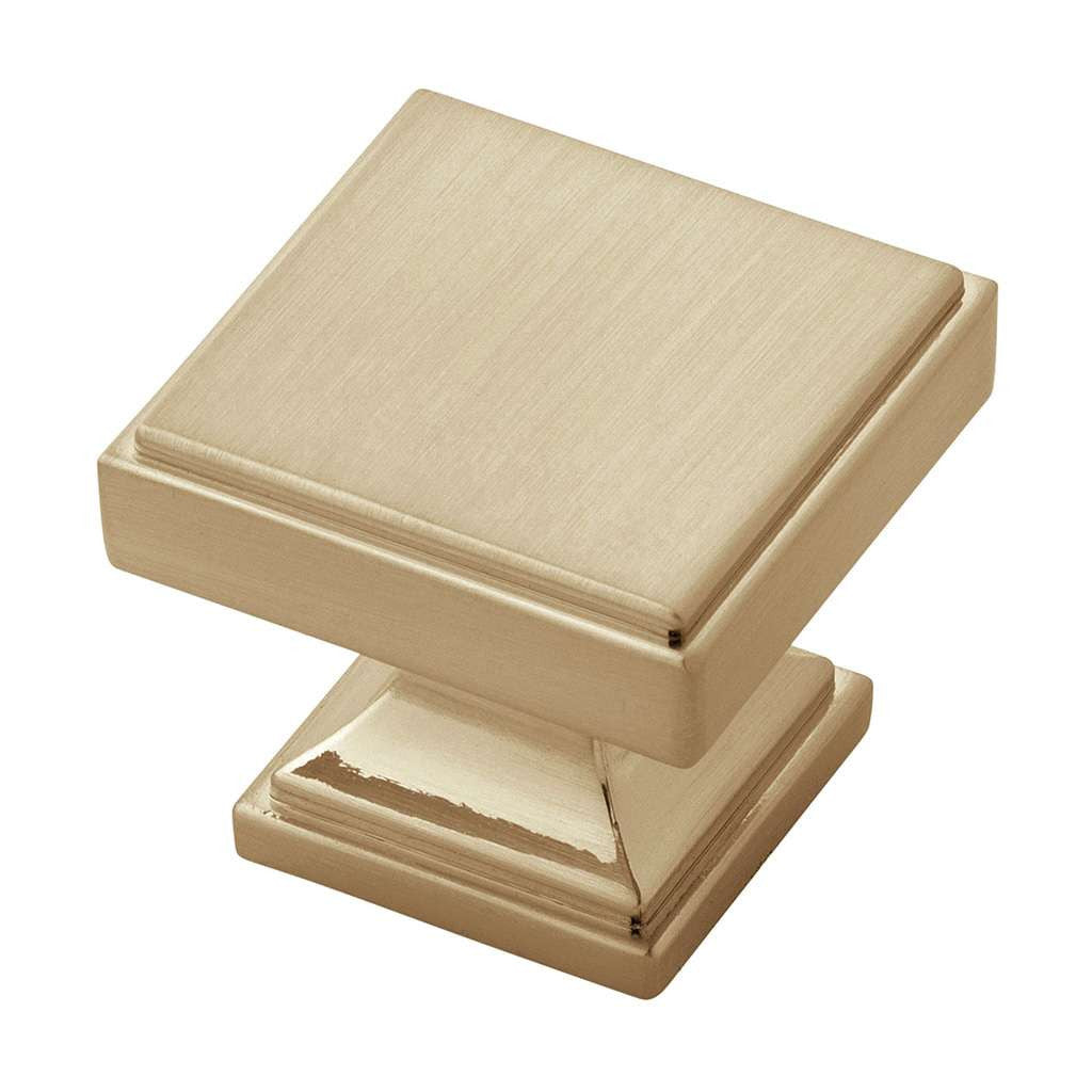 Belwith Keeler Brownstone Square Cabinet Knob in Champagne Bronze 1-1/4" B077460-CBZ