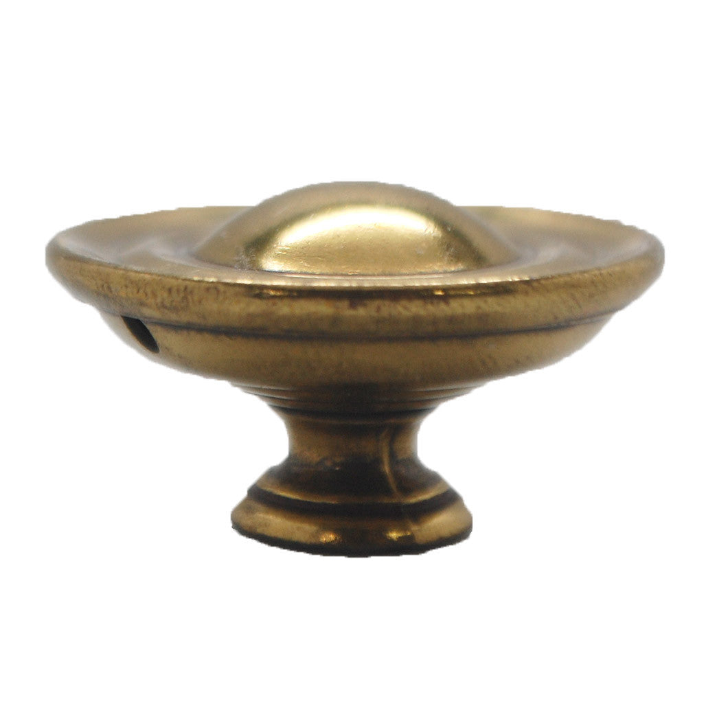 Side View of a Lancaster Brass 1-1/2" Round Cabinet Knob from Belwith P316-LP