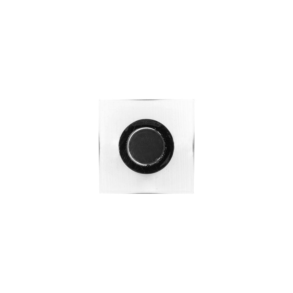 HICKORY Crystal Palace 1-3/8" Length Square Cabinet Knob in Clear and Matte Black H079525-CAMB Top View