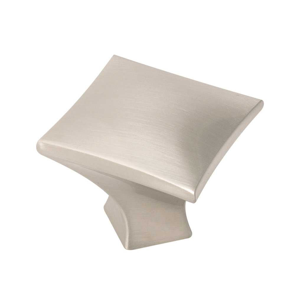 Main View of a Satin Nickel Cabinet Knob from Hickory Hardware's Twist Collection H076014-SN