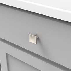 Drawer View of a Satin Nickel Cabinet Knob from Hickory Hardware's Twist Collection H076014-SN