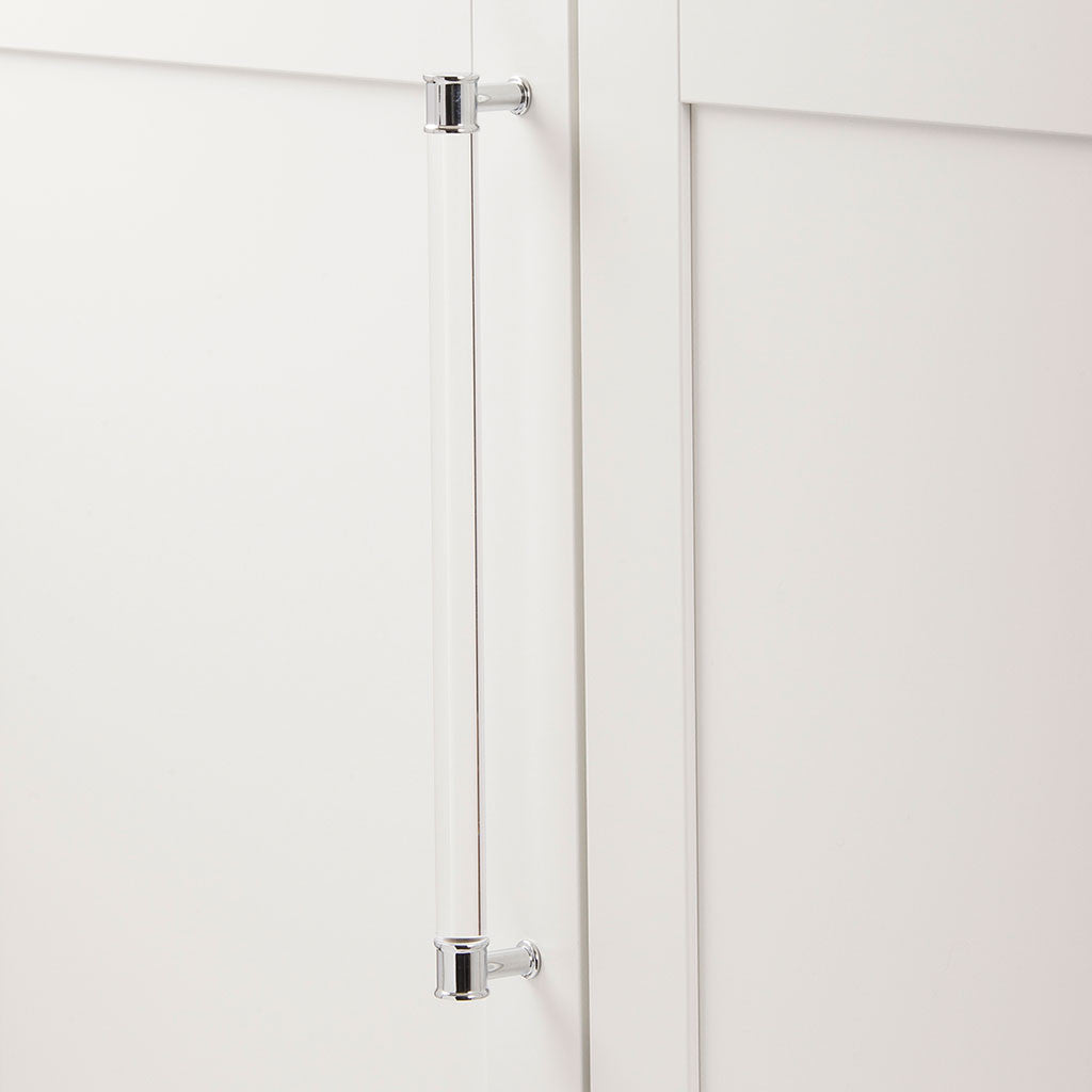 HICKORY Midway Handle Cabinet Pulls in Chrome and Clear 12" P3711-CACH Display
