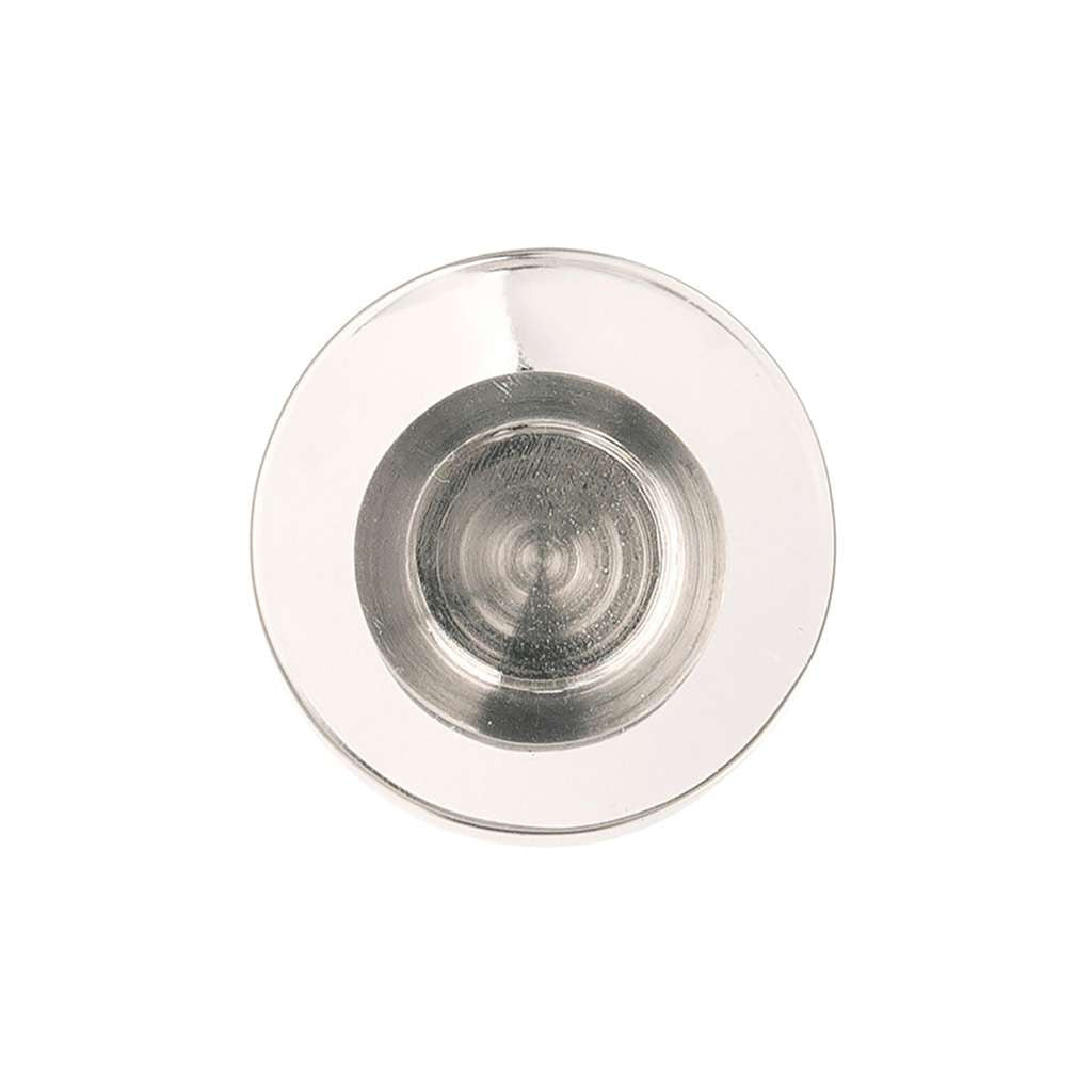 HICKORY Midway Round Cabinet Knob in Satin Nickel and Clear 1-1/4" P3709-CASN Front View