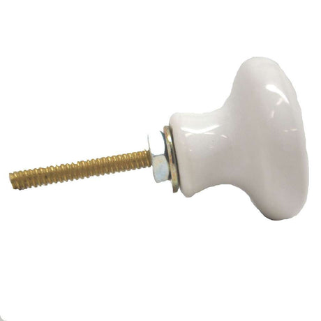 LOT 2 AMEROCK 5/8" Diameter Cabinet Knob in White BP-706-30 Side View