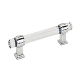 AMEROCK Glacio Glass Handle Cabinet Pull in Clear and Chrome (+5 Sizes)
