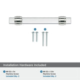 AMEROCK Glacio Glass Handle Cabinet Pull in Clear and Chrome (+5 Sizes)