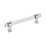 AMEROCK Glacio Glass Handle Cabinet Pull in Clear and Chrome (+5 Sizes)