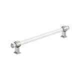 AMEROCK Glacio Glass Handle Cabinet Pull in Clear and Chrome (+5 Sizes)