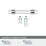 AMEROCK Glacio Glass Handle Cabinet Pull in Clear and Chrome (+5 Sizes)