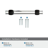 AMEROCK Glacio Glass Handle Cabinet Pull in Clear and Black Bronze (+5 Sizes)