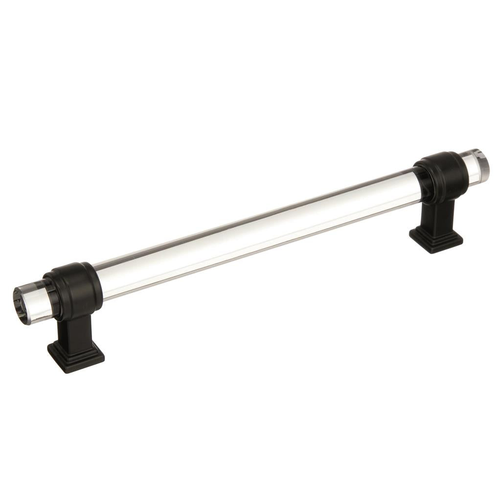 AMEROCK Glacio Glass Handle Cabinet Pull in Clear and Black Bronze (+5 Sizes)