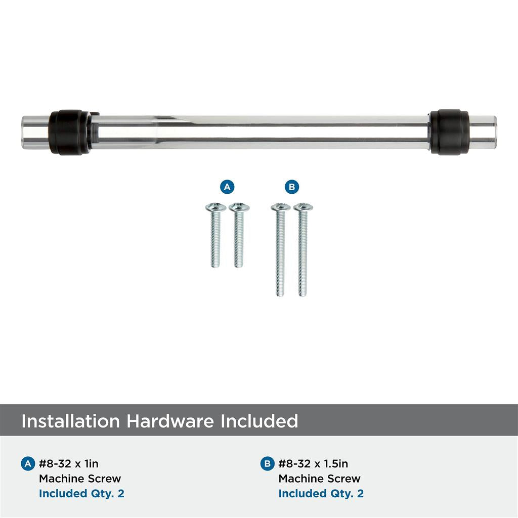 AMEROCK Glacio Glass Handle Cabinet Pull in Clear and Black Bronze (+5 Sizes)