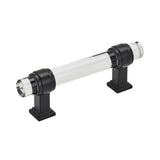 AMEROCK Glacio Glass Handle Cabinet Pull in Clear and Black Bronze (+5 Sizes)