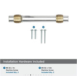 AMEROCK Glacio Glass Handle Cabinet Pull in Clear and Golden Champagne (+5 Sizes)