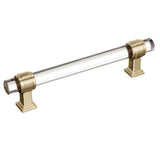 AMEROCK Glacio Glass Handle Cabinet Pull in Clear and Champagne Bronze (+5 Sizes)