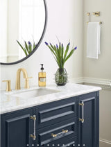 AMEROCK Glacio Glass Handle Cabinet Pull in Clear and Golden Champagne (+5 Sizes)
