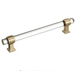 AMEROCK Glacio Glass Handle Cabinet Pull in Clear and Golden Champagne (+5 Sizes)
