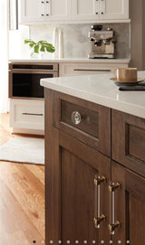 AMEROCK Glacio Glass Handle Cabinet Pull in Clear and Champagne Bronze (+5 Sizes)