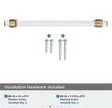 AMEROCK Glacio Glass Handle Cabinet Pull in Clear and Champagne Bronze (+5 Sizes)