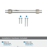 AMEROCK Glacio Glass Handle Cabinet Pull in Clear and Satin Nickel (+5 Sizes)