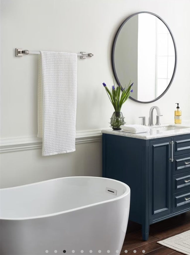 AMEROCK Glacio Glass Handle Cabinet Pull in Clear and Satin Nickel (+5 Sizes)