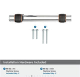 AMEROCK Glacio Glass Handle Cabinet Pull in Clear and Oil Rubbed Bronze (+5 Sizes)
