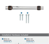 AMEROCK Glacio Glass Handle Cabinet Pull in Clear and Oil Rubbed Bronze (+5 Sizes)