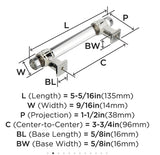 AMEROCK Glacio Glass Handle Cabinet Pull in Clear and Polished Nickel (+5 Sizes)