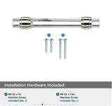 AMEROCK Glacio Glass Handle Cabinet Pull in Clear and Polished Nickel (+5 Sizes)