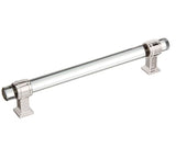 AMEROCK Glacio Glass Handle Cabinet Pull in Clear and Polished Nickel (+5 Sizes)