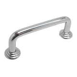 BERENSON Cabinet Wire Pull with Ridge Bases in Chrome (+3 Sizes)