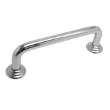 BERENSON Cabinet Wire Pull with Ridge Bases in Chrome (+3 Sizes)